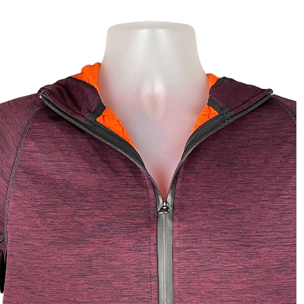 American Eagle AE Active Flex Mens Jacket Small Full Zip Hooded Sweatshirt Red - Picture 2 of 12